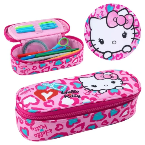 Coolpack Campus Pouzdro Tuba Jednokomorové Pevné S Klopou Na Zip Růžové Hello Kitty