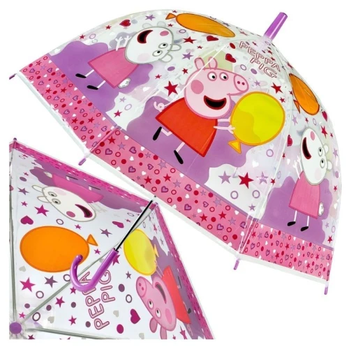 Dětský deštník Automatický deštník Peppa Pig Růžový Prasátko Peppa Pro děti 3+
