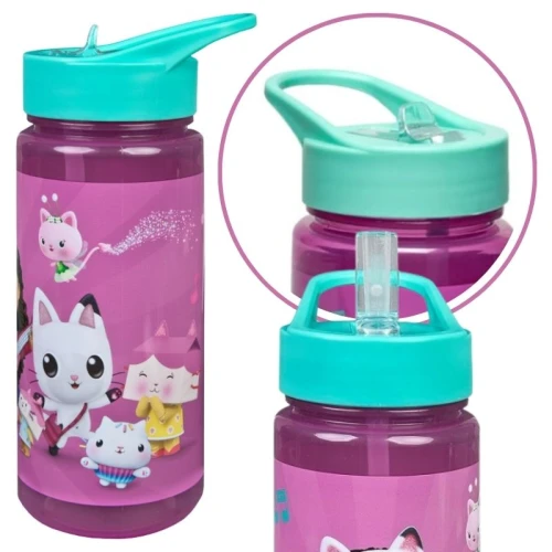 Undercover Láhev pro děti na vodu Růžová Kočičí Domek Gabi 500ml