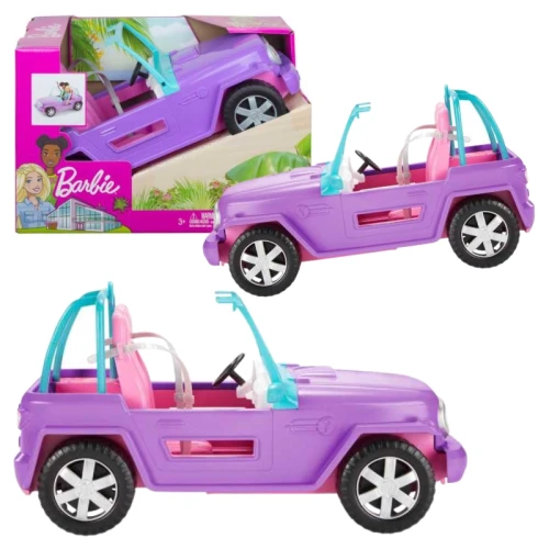 Barbie Autíčko pro panenky Plážový Jeep Fialový 3+