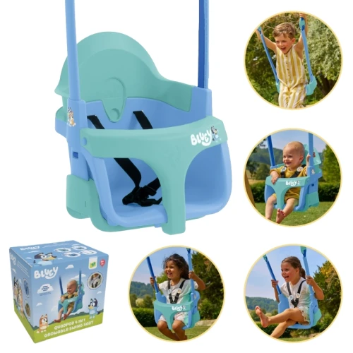 Houpačka pro děti Bluey 4v1 do zahrady Rostoucí s dítětem TP Toys 6m+