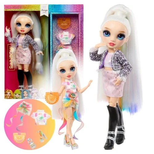 Módní Panenka Pro Děti Rainbow High Style Icons Amaya Raine Doplňky +4