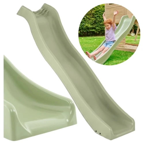 Zahradní skluzavka pro montáž domků na hřiště skluz pro děti do zahrady 180 cm khaki