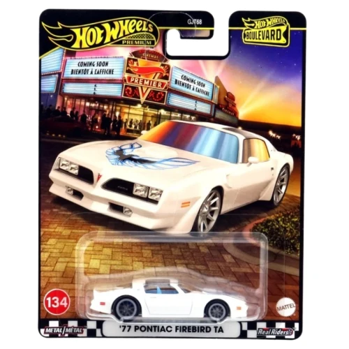 Hot Wheels Premium Boulevard Auto Auta Kolečkový Model '77 Pontiac Firebird TA JBL28