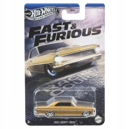 Hot Wheels Premium Fast & Furious Kovové Autíčko Gumové Pneumatiky Auta Kolekční 1966 Chevy Nova JBY42