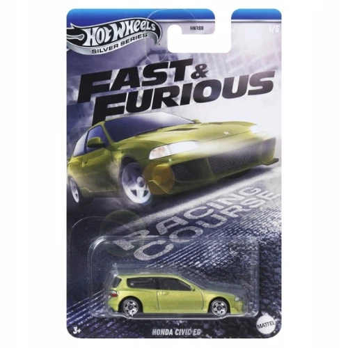 Hot Wheels Premium Fast & Furious Kovové Autíčko Gumové Pneumatiky Autíčko Kolegionářská Honda Civic EG JBY39