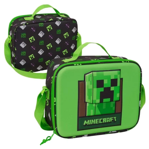 Safta Svačinová Termotaška Na Snídani Lunch Box Školní Pro Děti Minecraft 3D Vypouklá