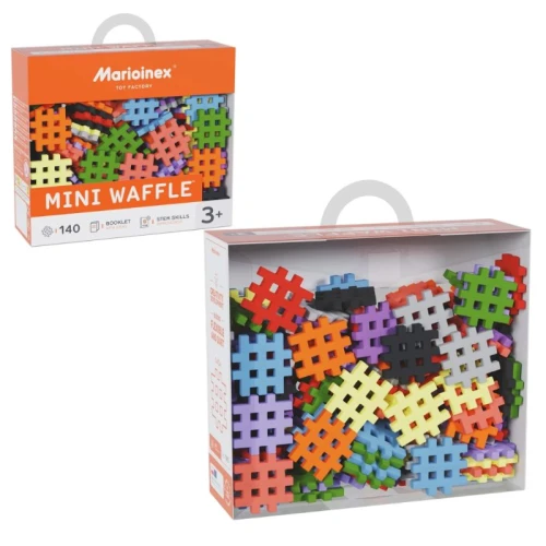 Marioinex Mini Waffle Stavební Kostky Malé Vzdělávací Kreativní Dynamické Barvy 140 Ks