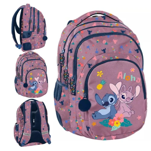 Paso Školní Batoh Mládežnický Do Školy Třídílný Velký Prostorný Reflexní A4 Stitch Aloha