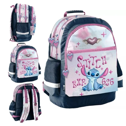 Paso Batoh Školní Mládežnický Do Školy Dvoukomorový Velký Prostorný Reflexní A4 Stitch EXP. 626
