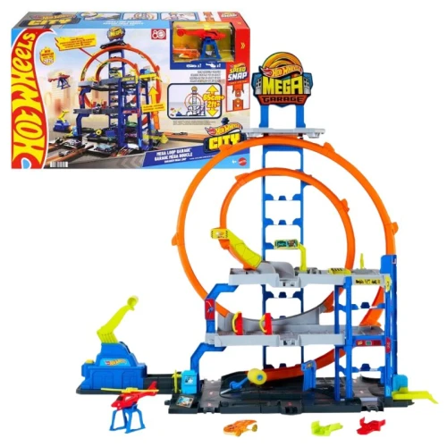 Hot Wheels City Dráha Mega Garáž Parkování 4+
