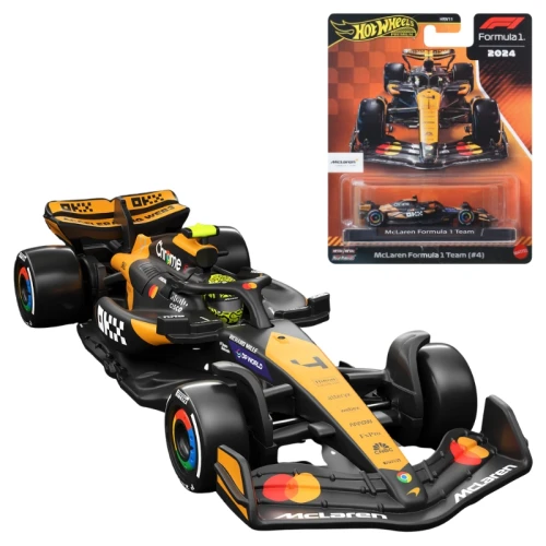 Hot Wheels Premium Race F1 Autíčko Kolekcionářské Auto McLaren Formule 1 Team #4 JBM11