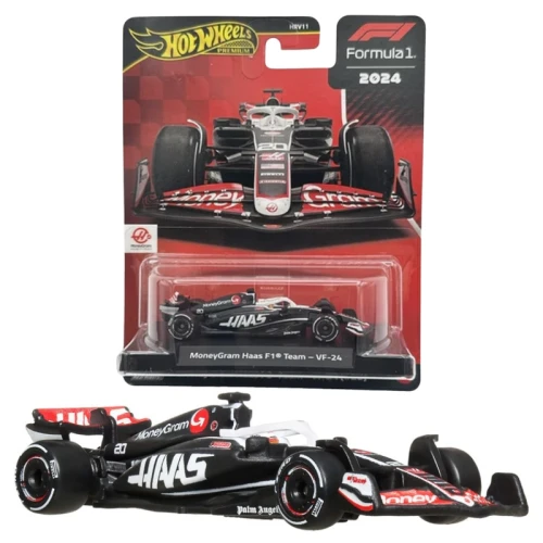 Hot Wheels Premium Race F1 Autíčko Kolekcionářské Auto MoneyGram Haas Formule 1 Team VF-24 JBM10