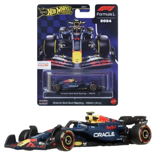 Hot Wheels Premium Race F1 Autíčko Kolekční Auto Oracle Red Bull Racing RB20 1 Team #11 JBM19