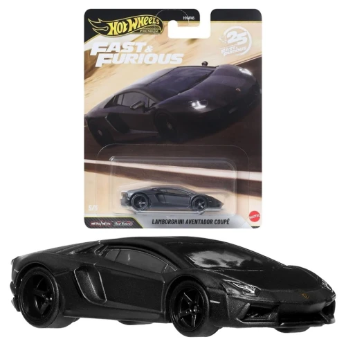 Hot Wheels Premium Fast&Furious Autíčko Kolekcionářské Lamborghini Aventador Coupe JHW77