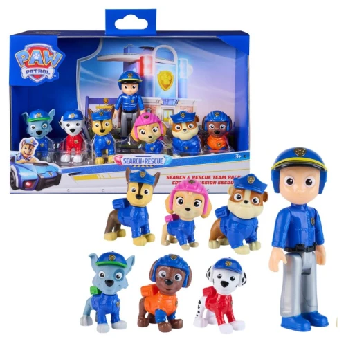 Psi Patrol Search & Rescue Sada 7 Figurek Vícebalení Ryder a Pejsci 3+