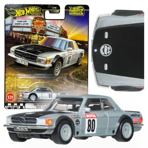 Hot Wheels Premium Boulevard Autíčko Auta Kolekcionářské '80 Mercedes-Benz 500 SLC Rallye HRT63