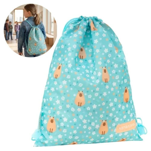 Astrabag Sáček Na Boty Obuv Sportovní Školní Kapibara Fluffy Capy