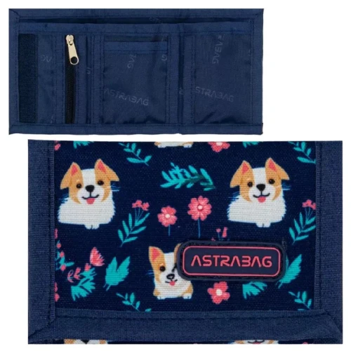 Astrabag Dětská peněženka Peněženka na suchý zip pro děti Sáček Dear Puppy
