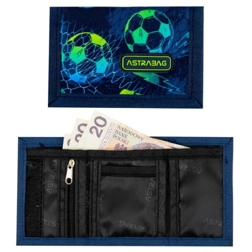 Astrabag Dětská peněženka Peněženka na suchý zip pro děti Pouzdro Football