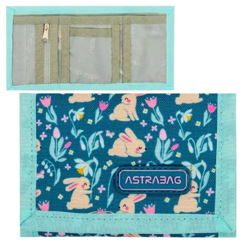 Astrabag Dětská peněženka Peněženka na suchý zip pro děti Sašeť Candy Bunny
