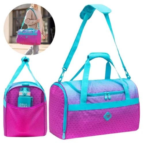 Astrabag Sportovní Taška Cestovní Prostorná Na Posilovnu WF Bazén Mládež Hexagon Mint Ombre