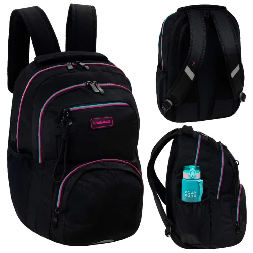 Astrabag Školní Batoh Třídílný Prostorný Reflexní Lehký Head Černý