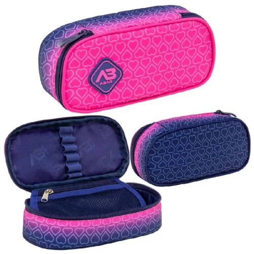 Astrabag Jednokomorový Penál Puzdro Na Školské Pomôcky Hexagon Pink Ombre