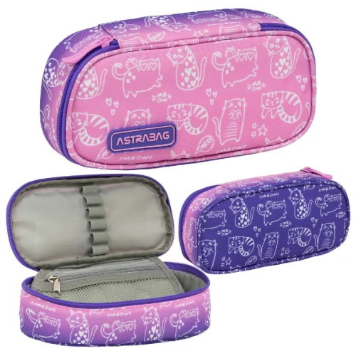 Astrabag Penál Jednokomorový Pytlík Etui Na Školní Potřeby Kitty