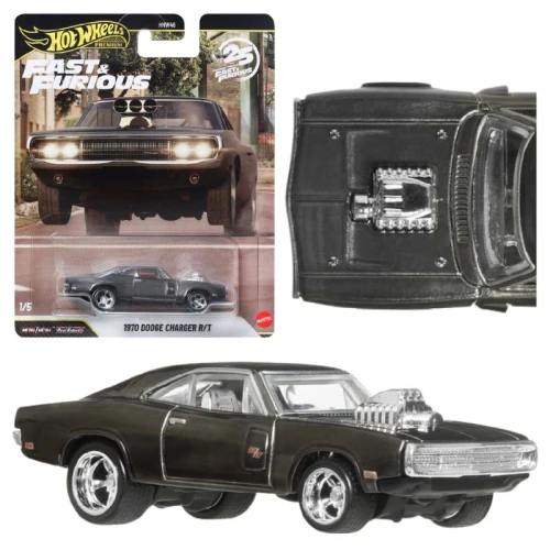 Hot Wheels Premium Fast & Furious Autíčko Kolekce Autíčko 1970 Dodge Charger R/T JHW74