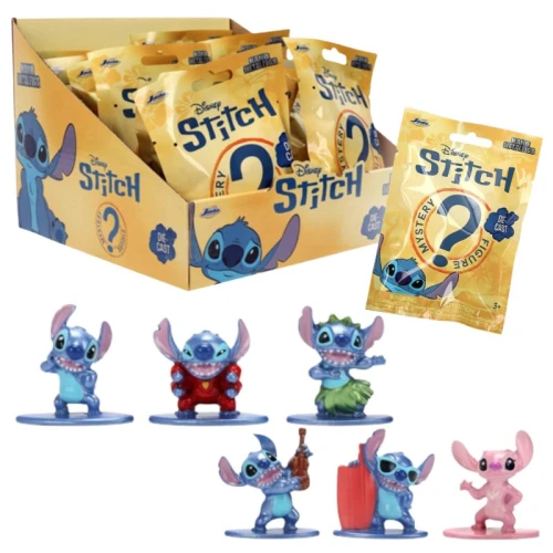 Sada 24 x Disney Lilo a Stitch Taška s Figurkou Figurka Překvapení Kovová 4 Cm. Celý Karton