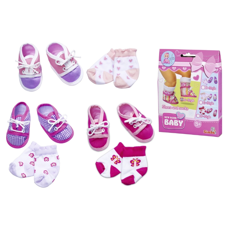 New Born Baby Botičky A Ponožky Pro Panenky 4 Druhy MIX