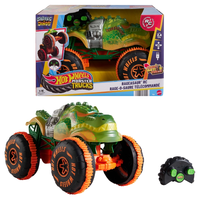 Hot Wheels Monster Truck Rageasaur RC Vozidlo Dálkově Ovládané S Krabicí