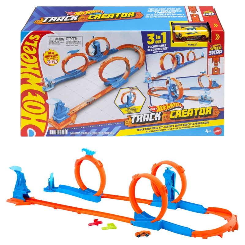 Hot Wheels Track Creator – Super dráha Trojitá smyčka 3v1