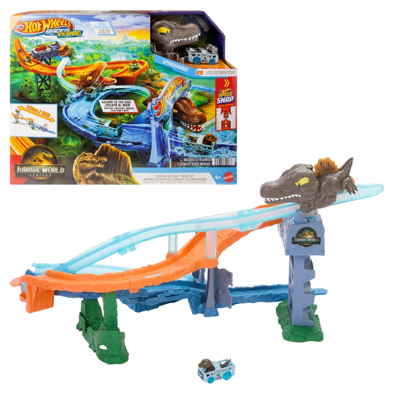 Hot Wheels Racer Verse Jurassic World Sada Trať Crash & Splash
