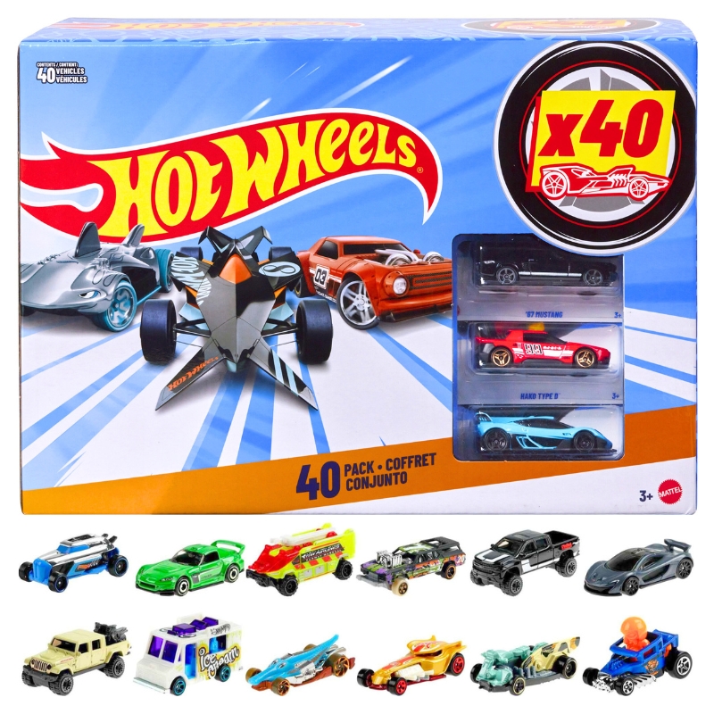 Hot Wheels Sada 40-Pak Autíček 