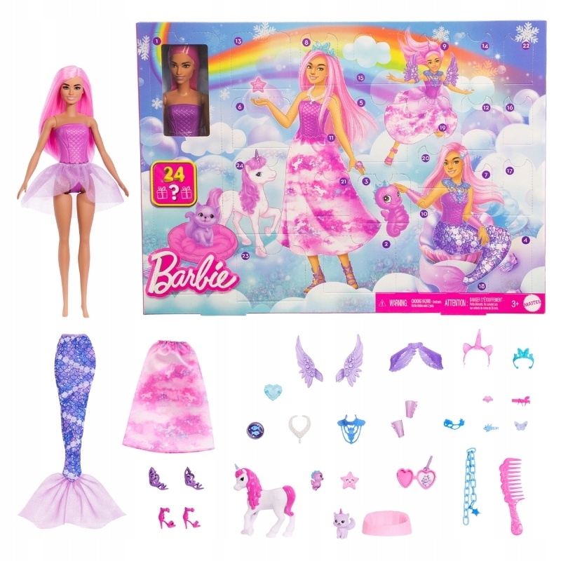 Barbie Svět Fantazie Adventní kalendář 2025 24 Překvapení