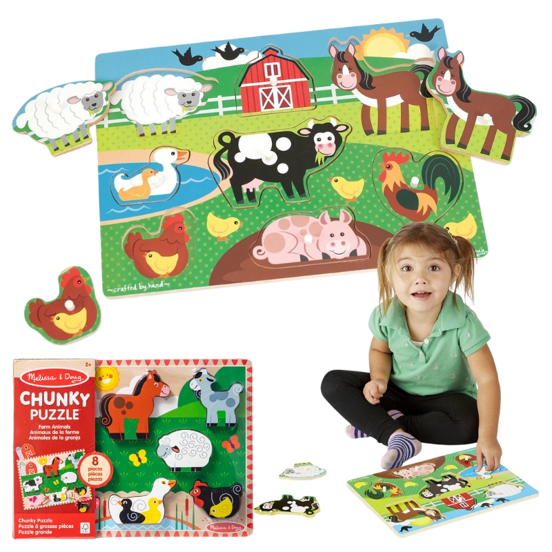Melissa & Doug Dřevěné Chunky Puzzle