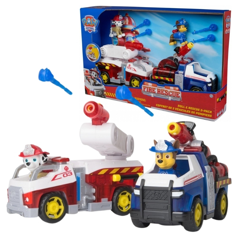 Psí Patrol Sada 2 Vozidel Hasičských Chase & Marshall