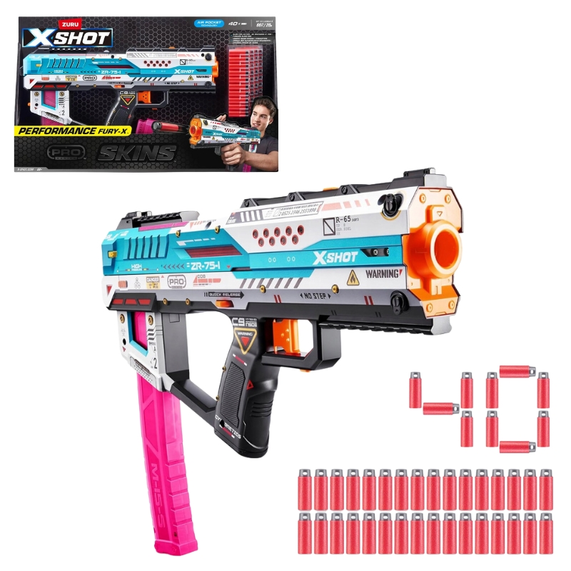 Zuru X-Shot Vystřelovací Dělo Skins PRO Fury-X + 40 Nábojů 8+