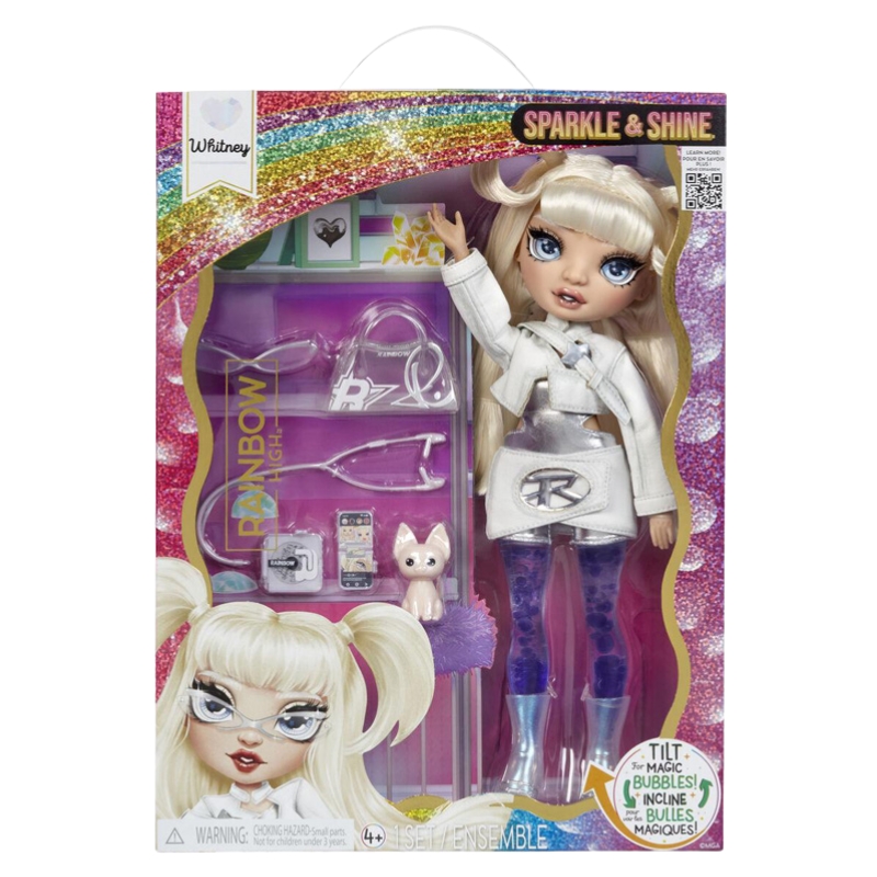 PANENKA RAINBOW HIGH SPARKLE & SHINE WHITNEY S MAGICKÝMI BUBLINKAMI V NOHOU