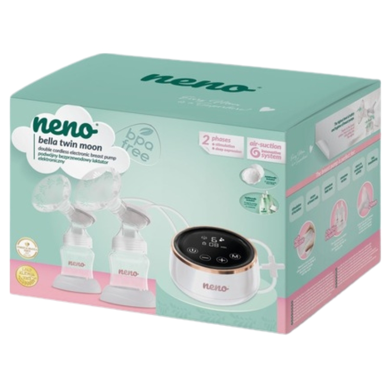 Neno Bella Twin Moon Dvojitý Bezdrátový Elektronický Odsávač Mateřského Mlěka