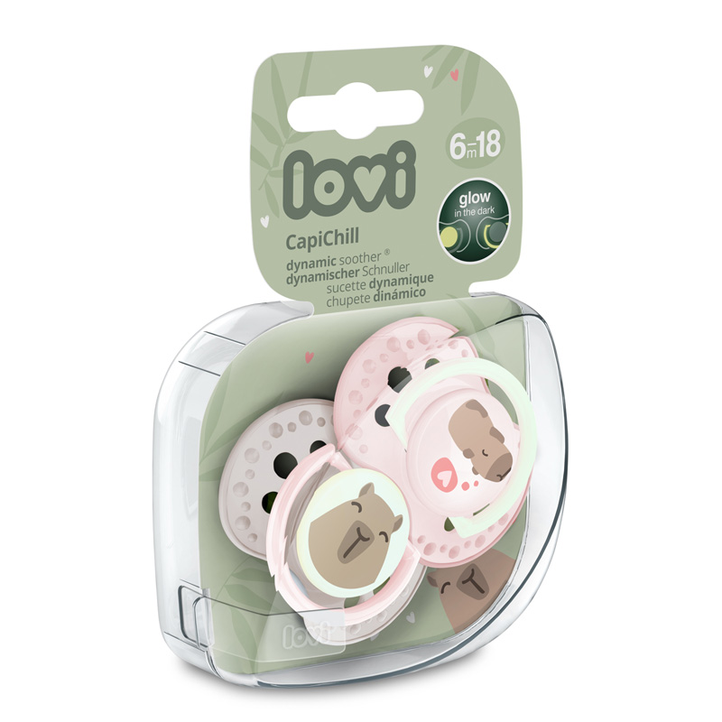 Lovi Silikonová Dynamická Dudlík 2ks. 0-6m CapiChill Kluk