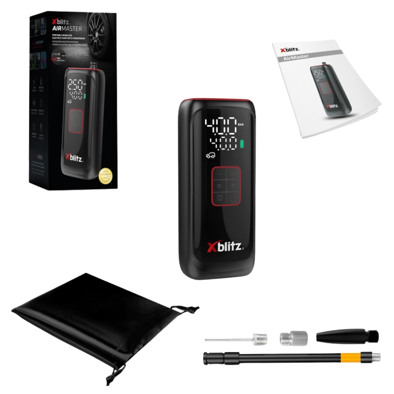 Xblitz Airmaster Přenosná Bezdrátová Elektrická Pompka S Powerbankem
