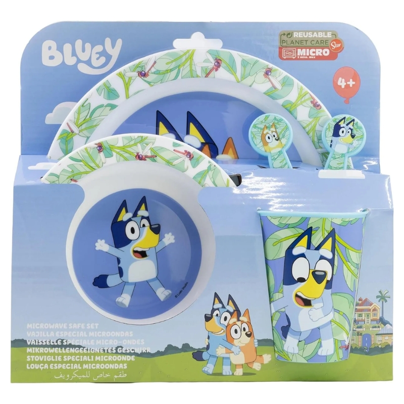 Stor Bluey Zestaw Naczyń Stołowych Dla Dzieci Zestaw Obiadowy