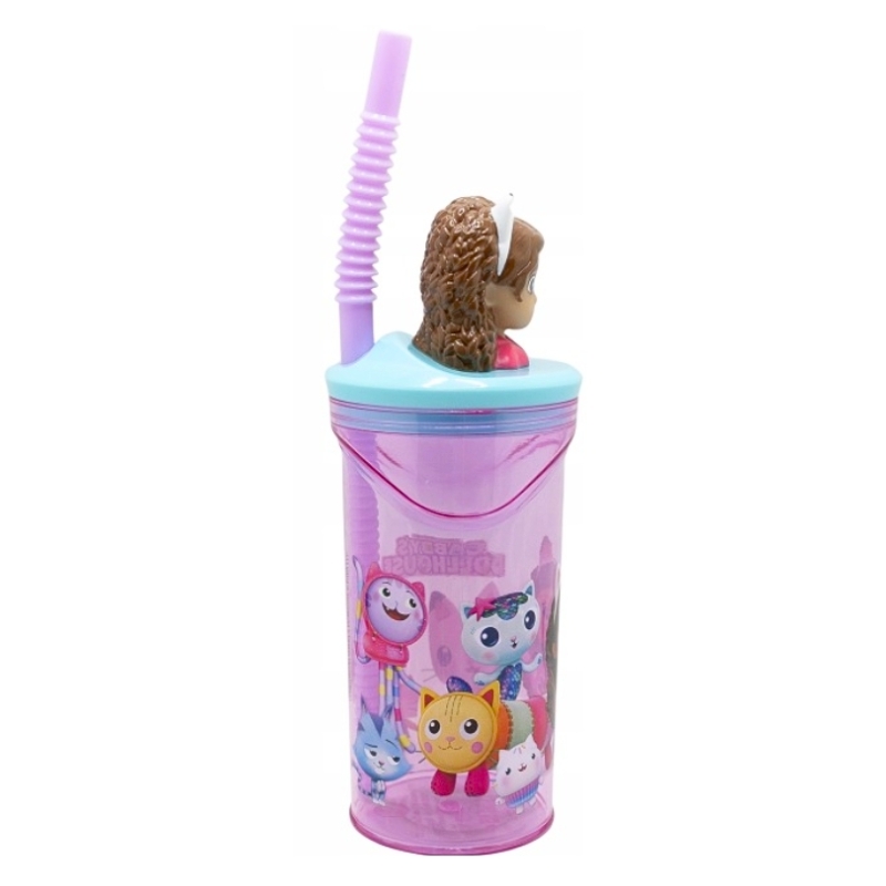 Stor Koci Domek Gabi Kubek Ze Słomką Z Figurką 3D Bidon Dla Dzieci