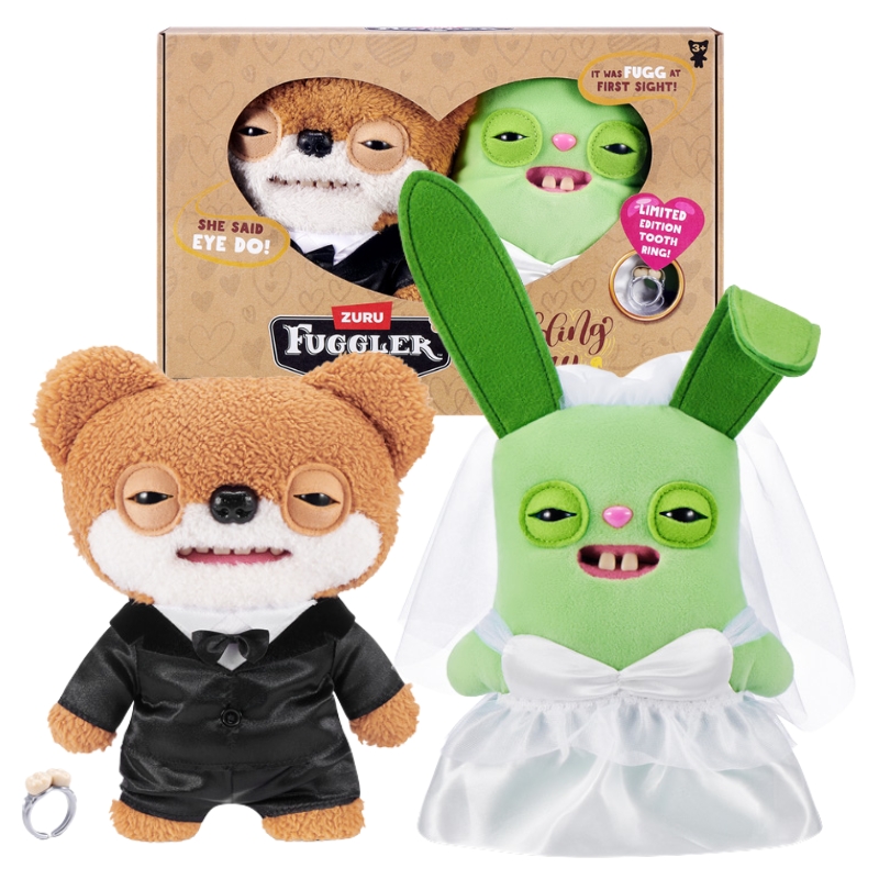 Fuggler Zestaw Motyw Ślubny z Pierścionkiem pluszak pluszaki