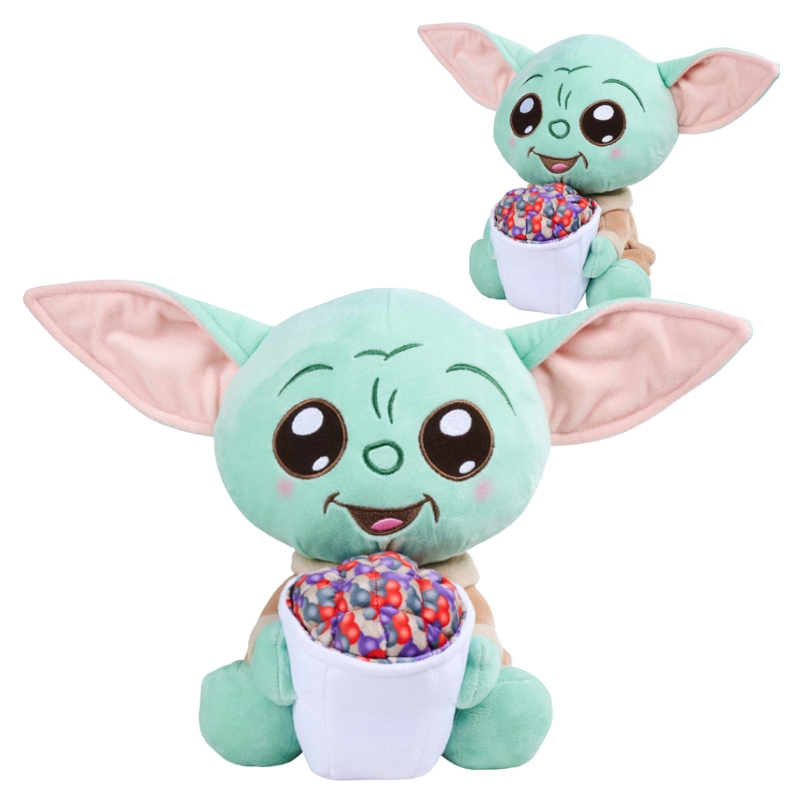 Disney Star Wars Maskotka Mandalorian Grogu Z Popcornem Baby Yoda Pluszowa Zabawka