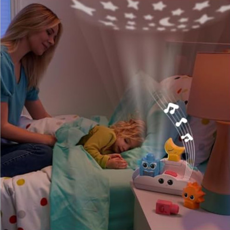 Zestaw 2w1 - Klocki + Lampka Dzień/Noc z Projektorem Gwiazd