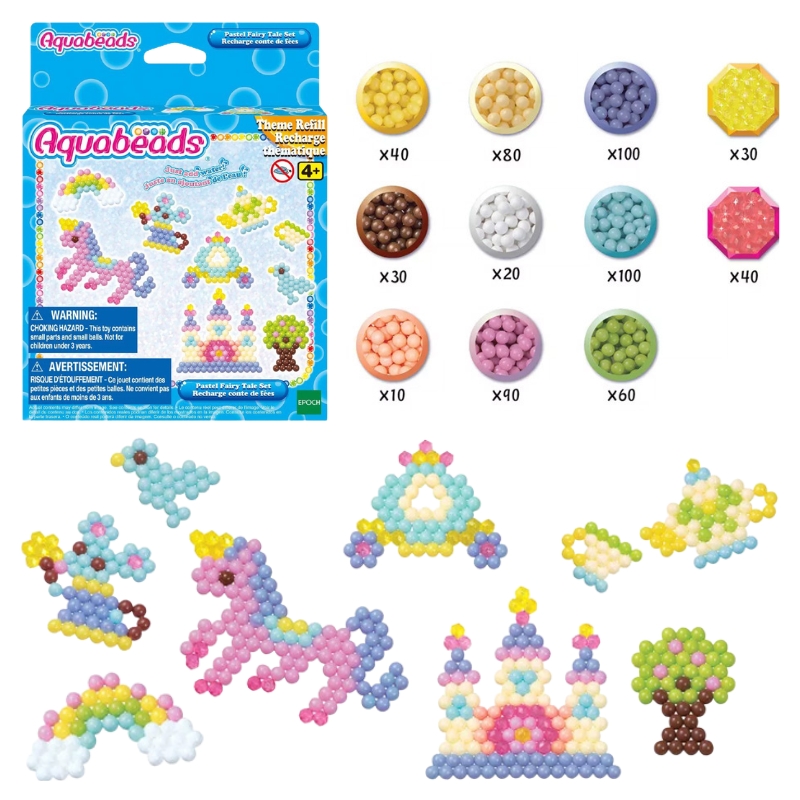 Aquabeads Pastelový Svět Pohádek – kreativní sada s vodními korálky a šablonami